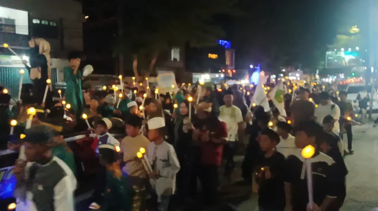 Pawai Obor Elektrik BKPRMI Palu Prioritaskan Keamanan Santri